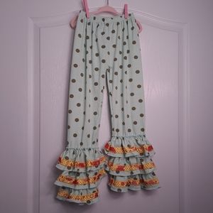 Green Ruffle Polka Dot Leggings Tutu and Lulu
